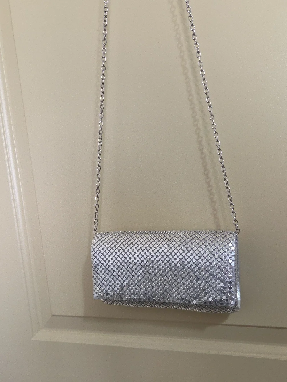 Jessica McClintock sparkling silver